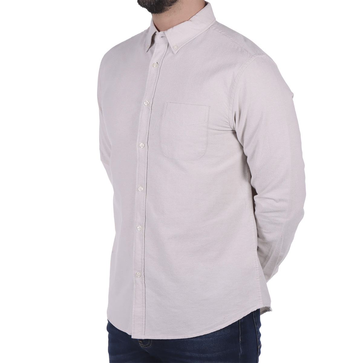Camisa Oxford Manga Larga Dise&ntilde;o Liso Jeanius para Hombre image number null
