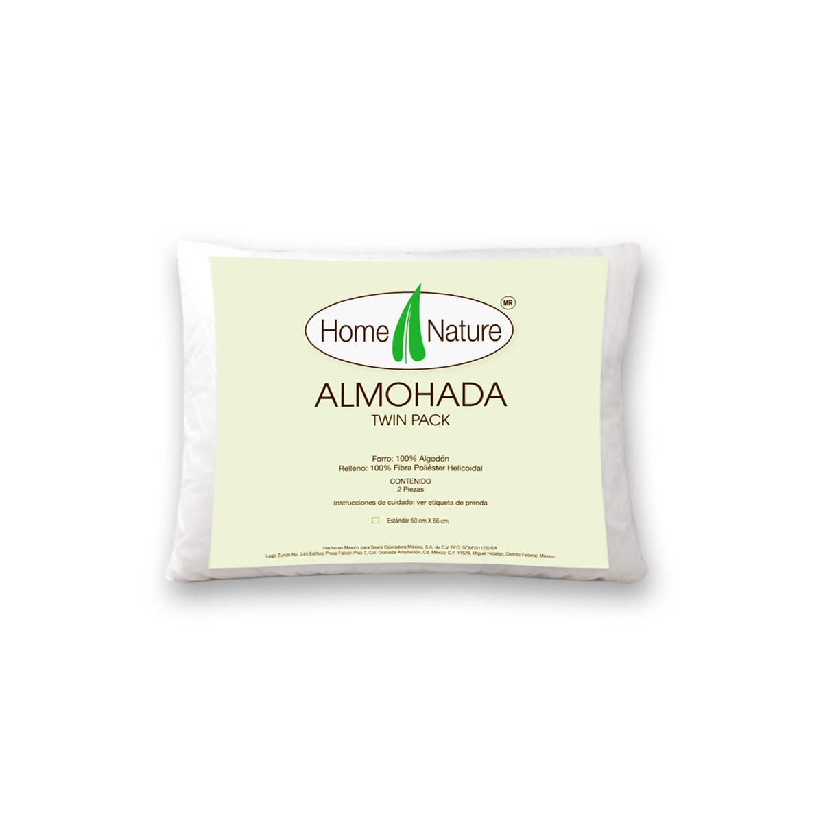 Twin Pack Almohadas Home Nature - Est&aacute;ndar image number null