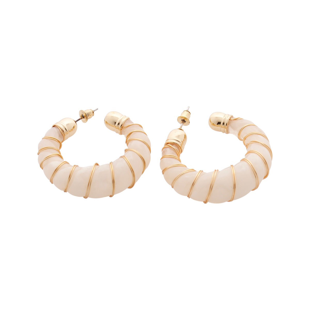 Aretes Arracada Blanca Lulu image number null