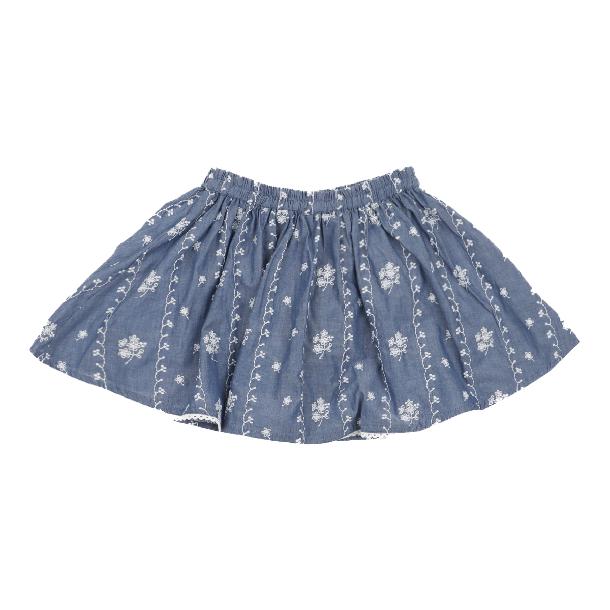Falda Denim Bordada Floral Casual De OVS para Ni&ntilde;a image number null