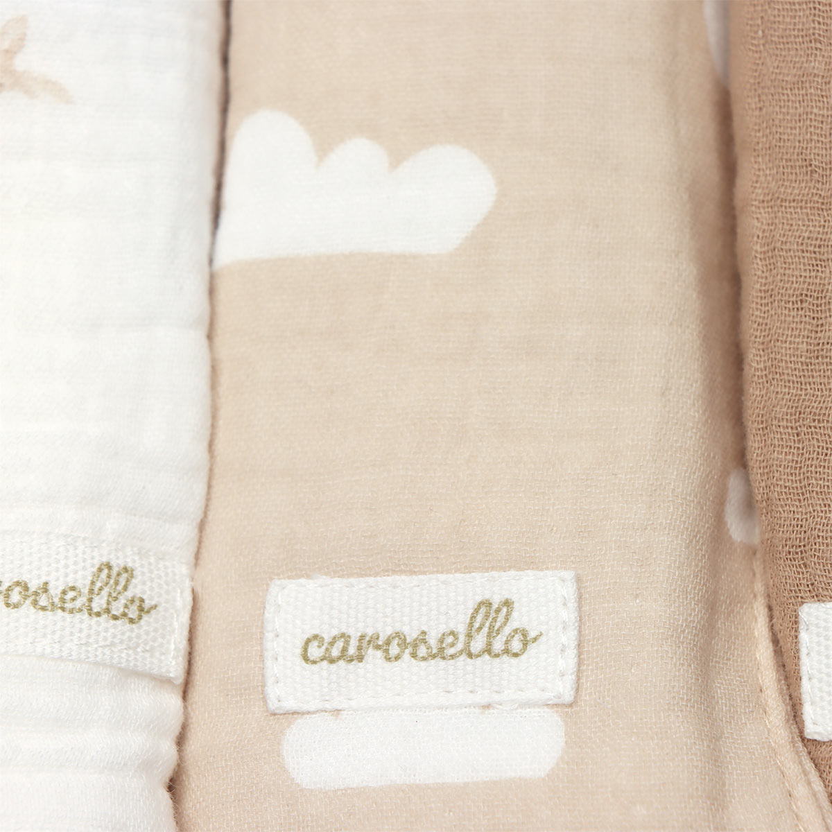 Pack 3 Toallitas Faciales Muselina CAROSELLO para Beb&eacute; image number null