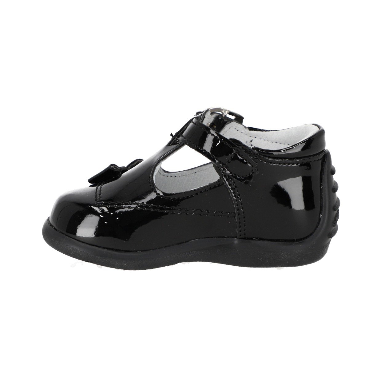 Zapato Traba T en Charol Andanenes Negro Ajuste Hebilla para Beb&eacute; Ni&ntilde;a image number null