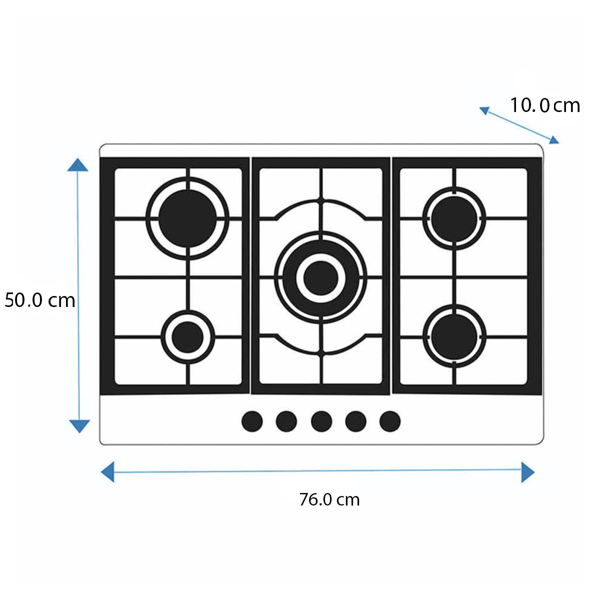 Combo Mabe Parrilla y Campana 76cm Pm76 50cm 7640 image number null