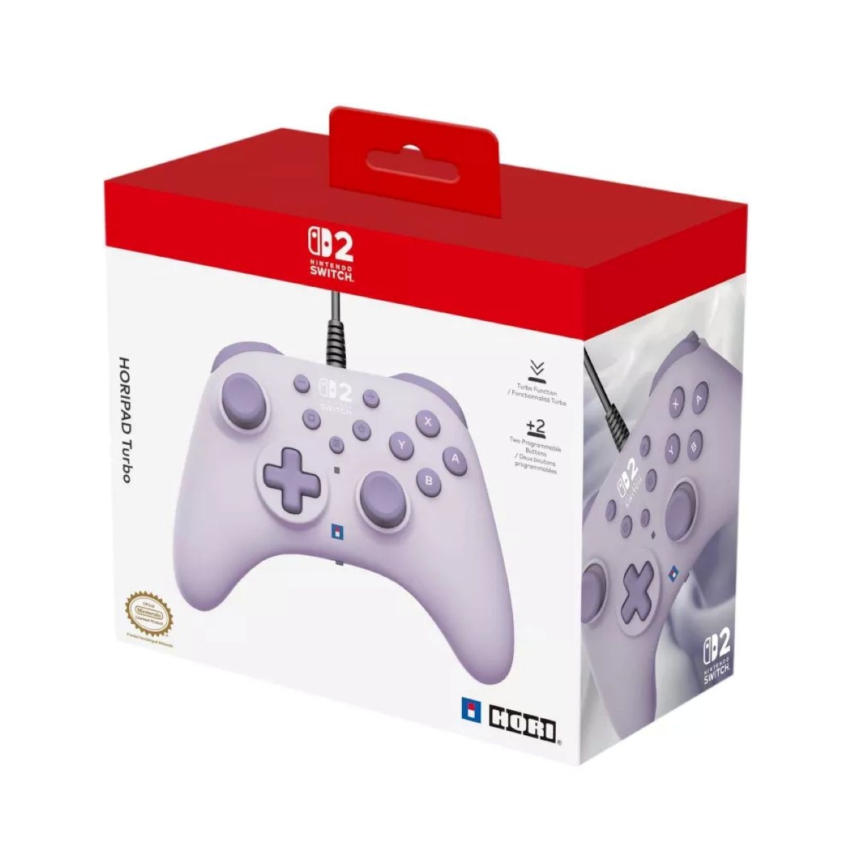 Control Al&aacute;mbrico Horipad Turbo Lavanda para Nintendo Switch 2 image number null