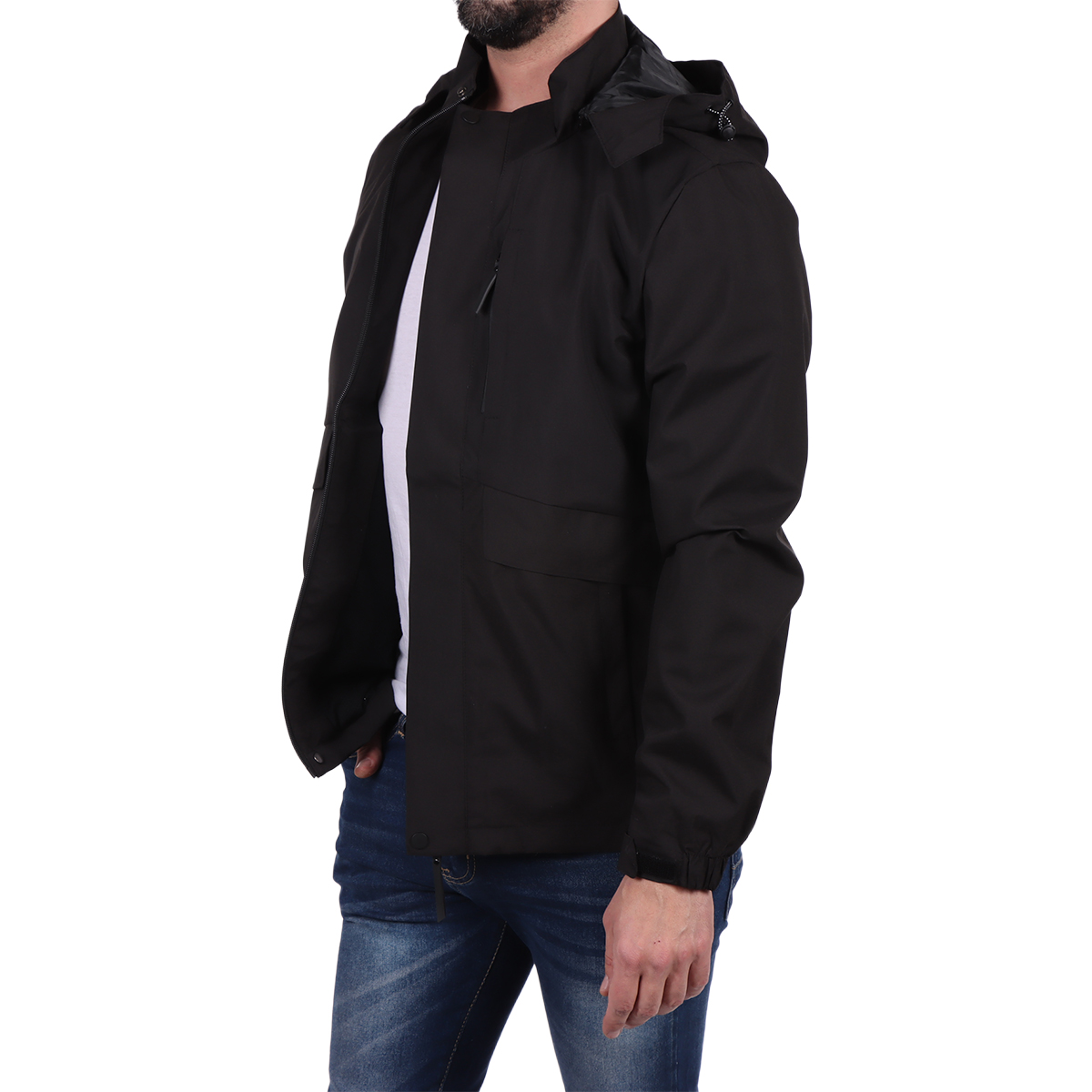 Chamarra Ligera con Capucha y Bolsillos Generra para Hombre image number null