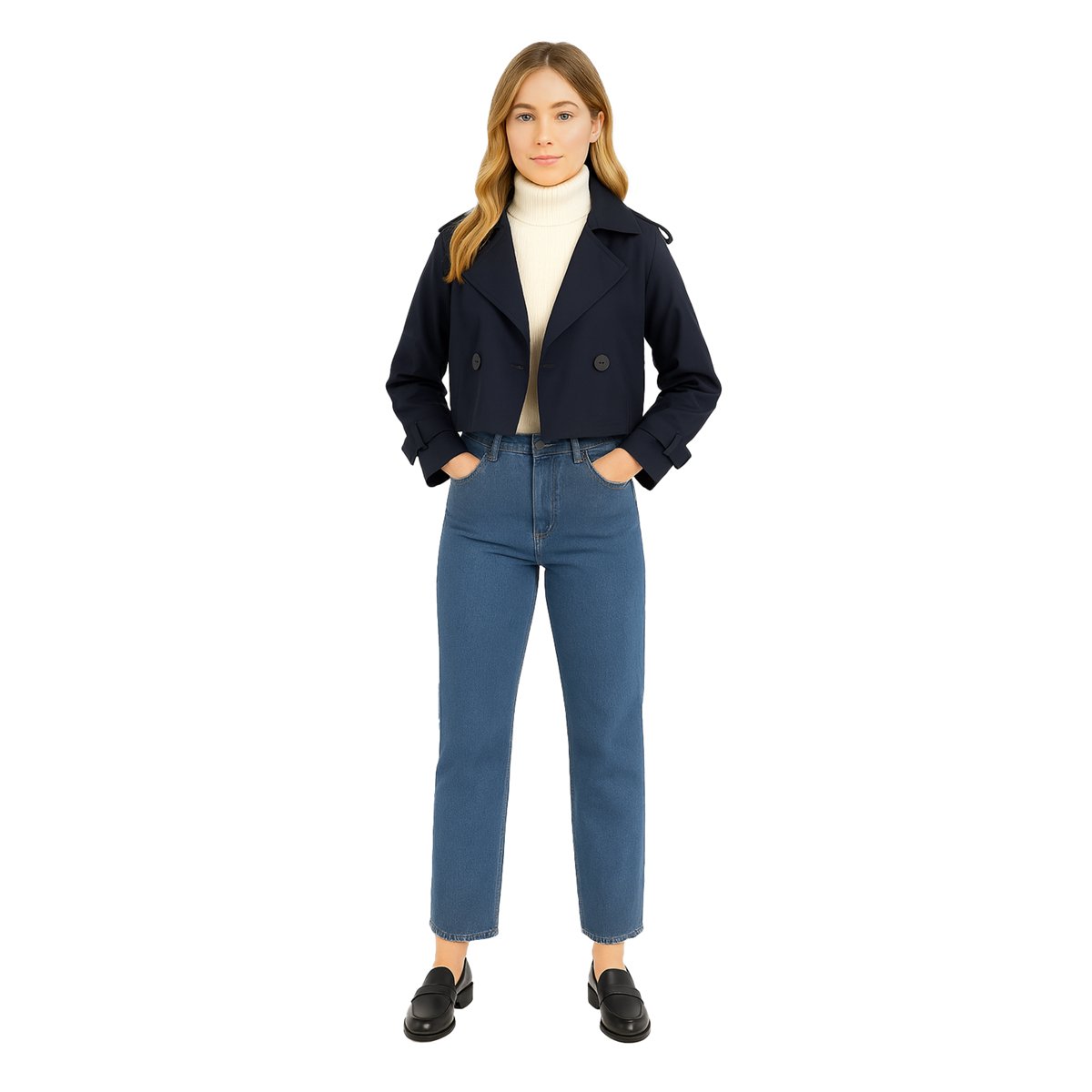 Gabardina Corta Forever 21 para Mujer Junior image number null