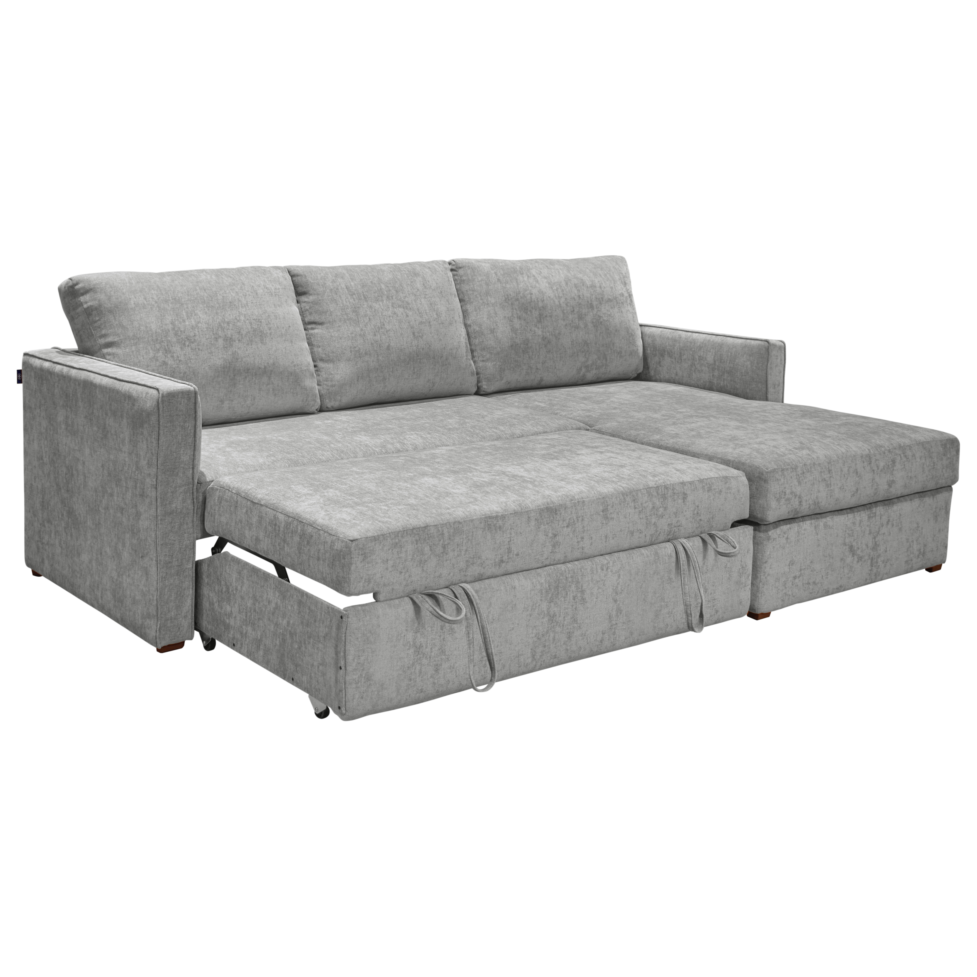 Sof&aacute; Cama Derecho Walnut T Gris Muebles Liz image number null