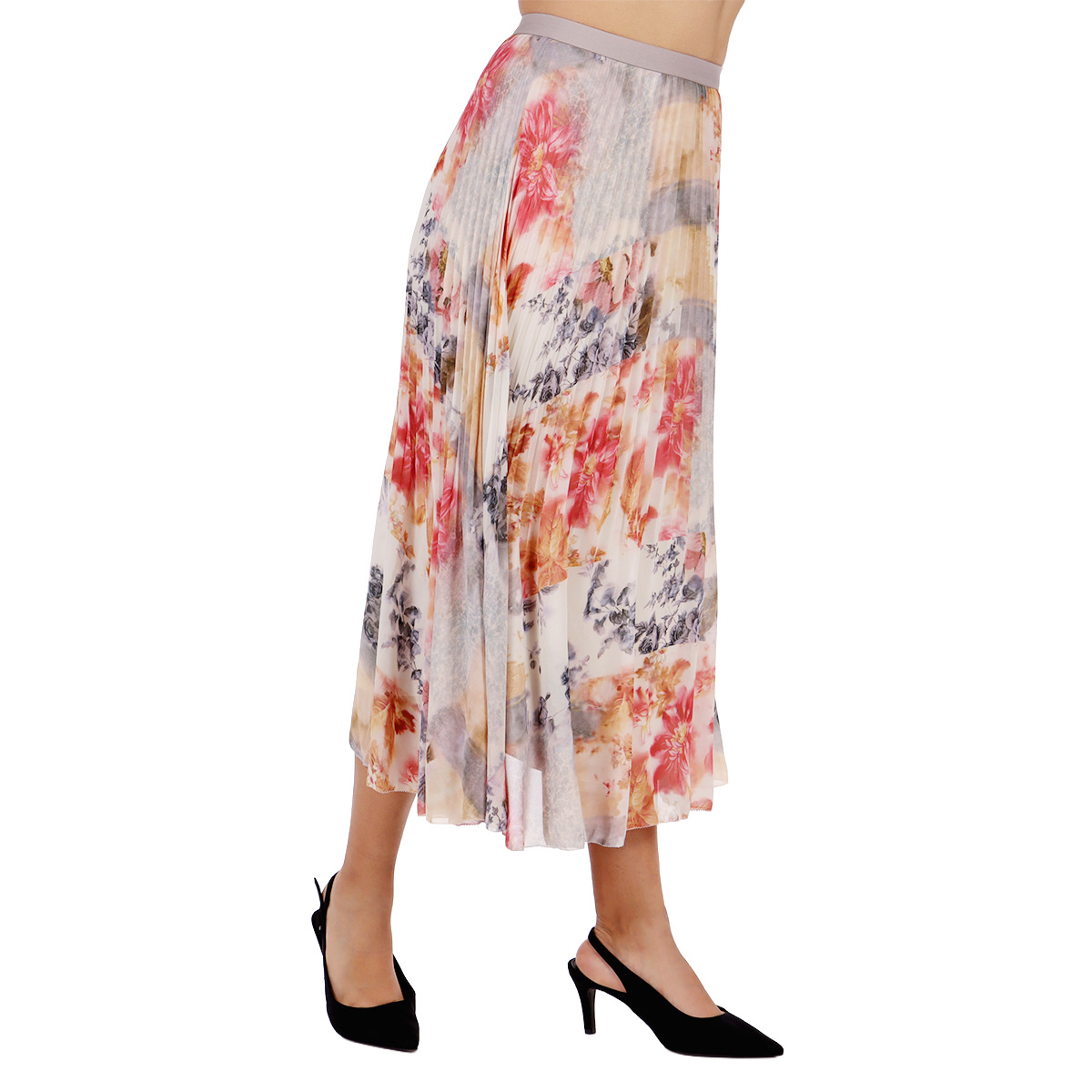Falda Larga Plisada Black Tape Mujer image number null