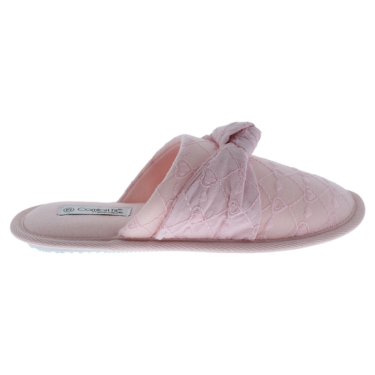 Pantufla Destalonada con Nudo Comfort Fit Rosa para Mujer image number null