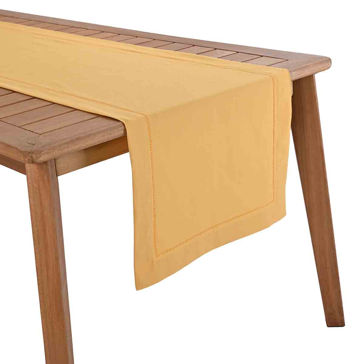 Camino de Mesa Vintage Home Rim Bordado Mostaza image number null