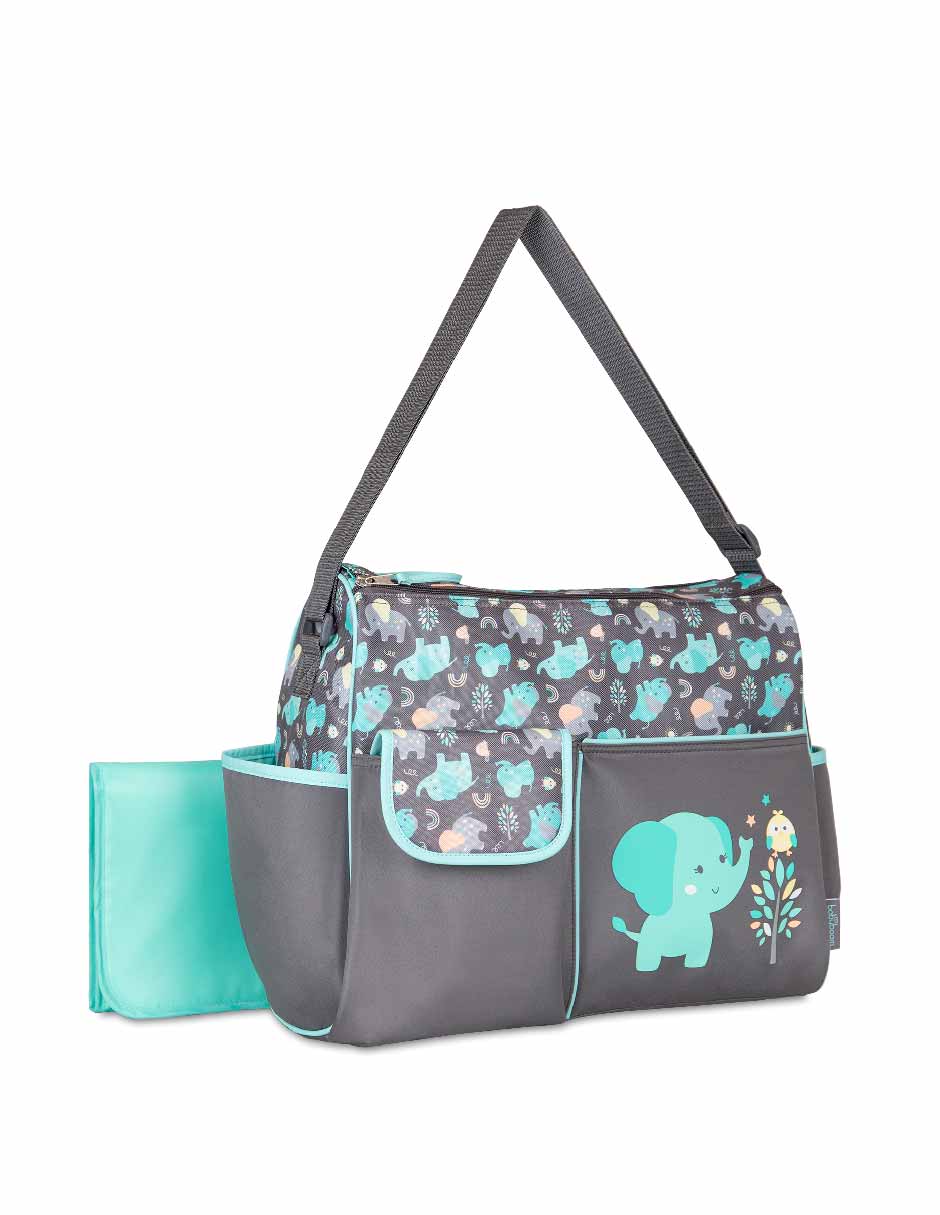 Pa&ntilde;alera Duffle Elefantito Aqua Baby Boom image number null