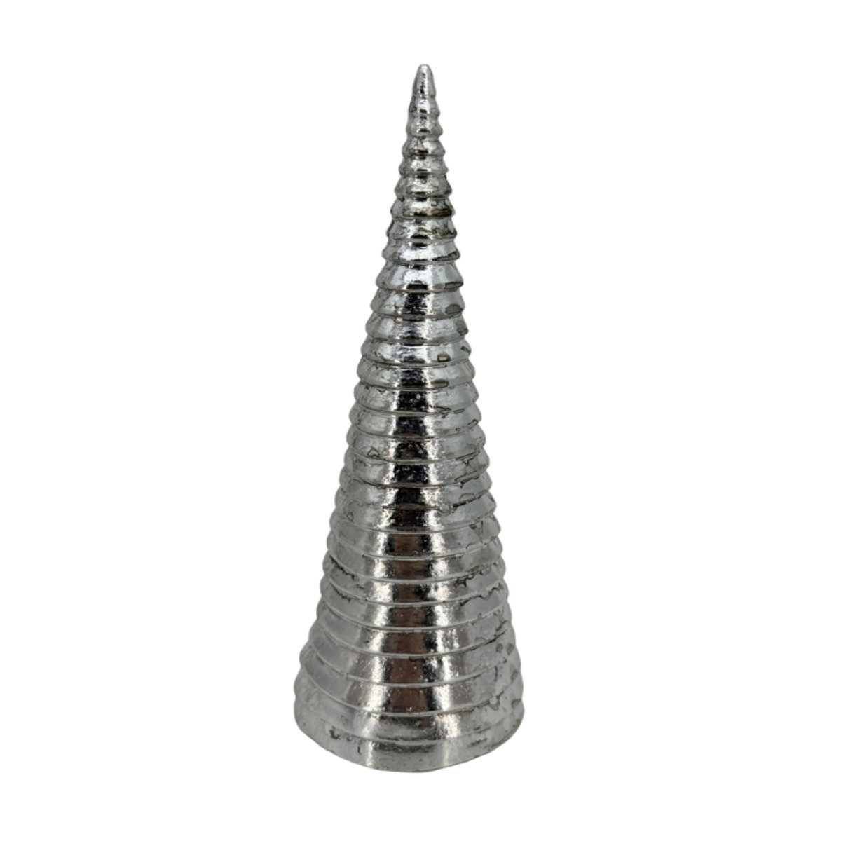 &Aacute;rbol Navide&ntilde;o De Resina De Pie Color Plata 7X7X27Cm image number null