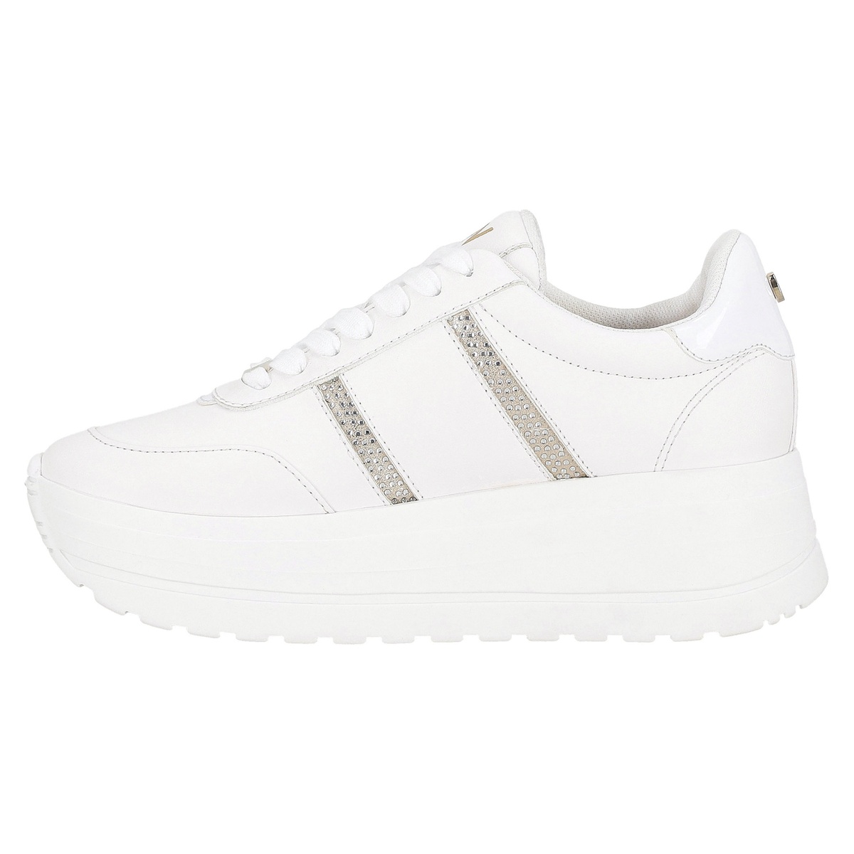 Tenis Plataforma Westies Blanco con Aplicaci&oacute;n Pedrer&iacute;a para Mujer image number null
