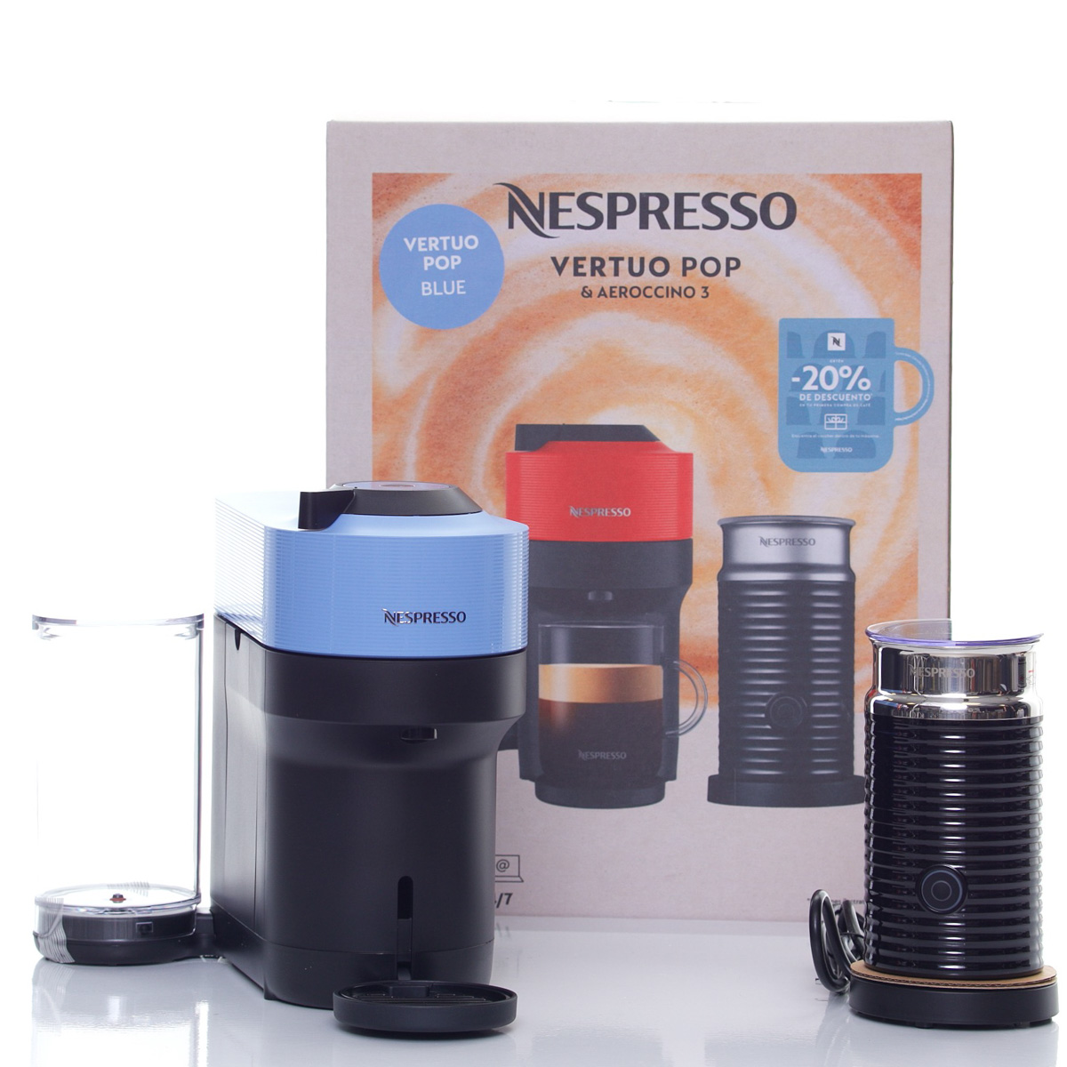 Cafetera Nespresso Vertuo Pop Combo Pacific Blue A3kgdv6-Usbl-Ne image number null