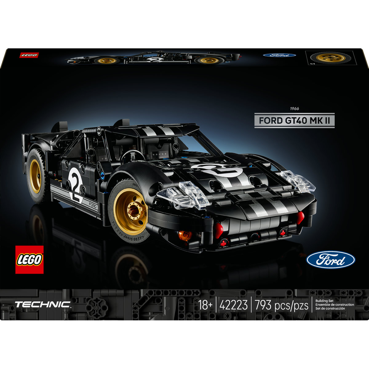 Lego&reg; Technic&trade; Auto De Carreras Ford Gt40 Mkii De 1966 - 42223 image number null