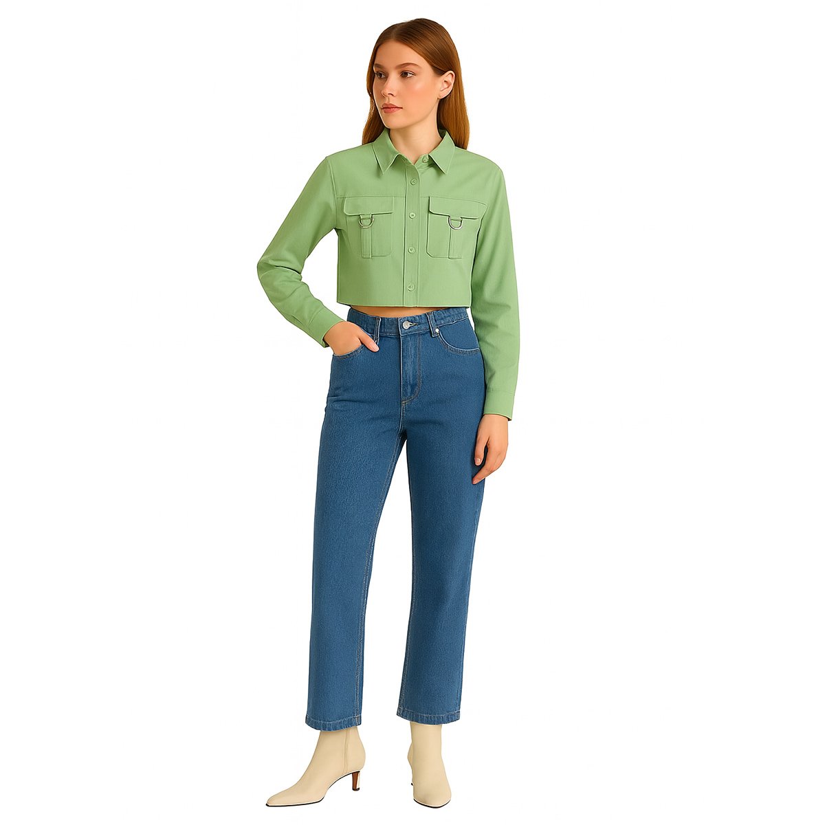 Blusa Ml Bolsillos Tiras Forever 21 para Mujer Junior image number null