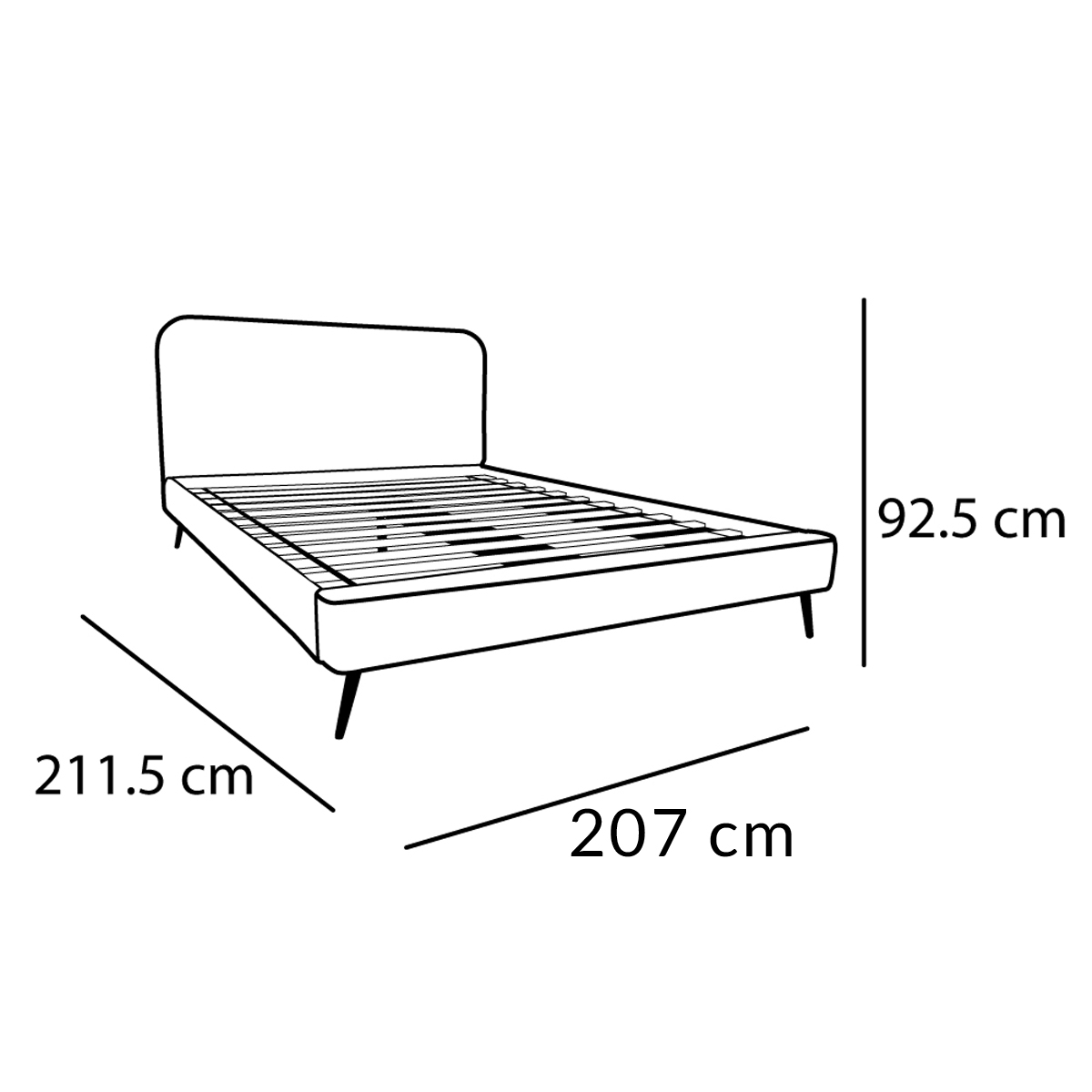 Cama Tonatiuh Con Gajos King Azul image number null