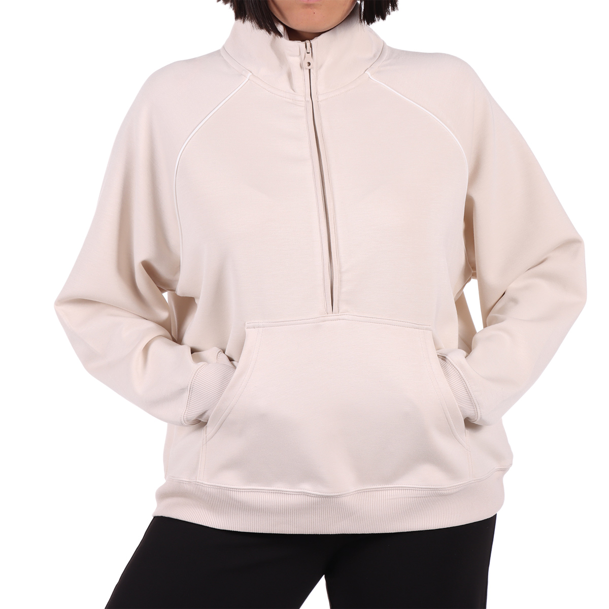 Sudadera Medio Cierre Cuello Alto Curvi Jeanious para Mujer image number null
