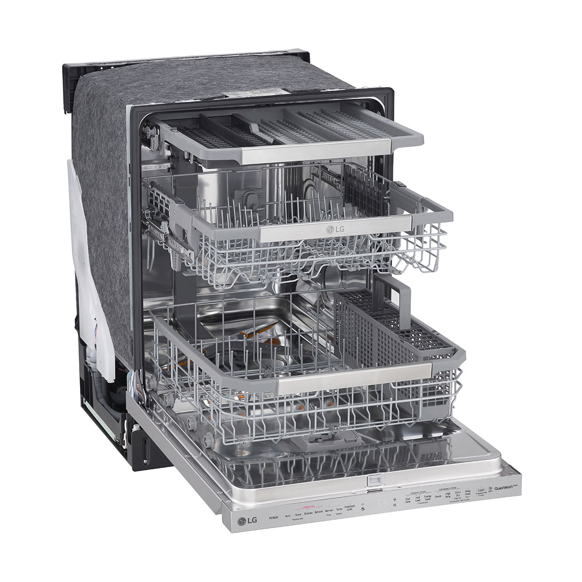 Lavavajillas LG QuadWash TrueSteam Empotre Acero Inoxidable color Negro LDP6810SS image number null