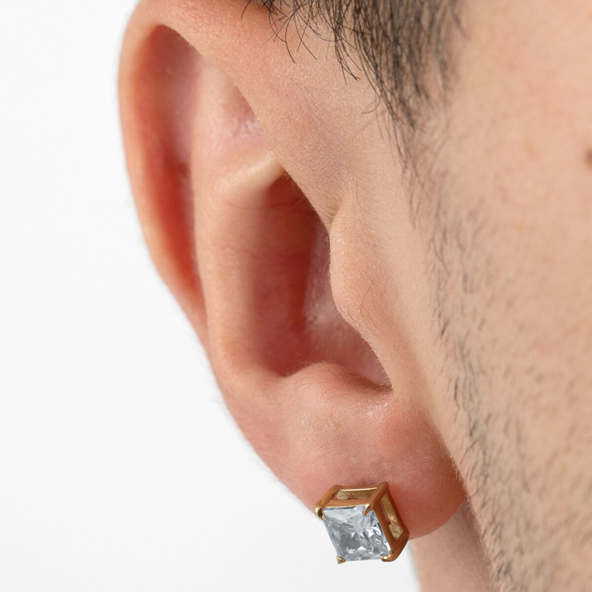 Aretes Acero Inoxidable Brillante Lotus Style para Hombre image number null