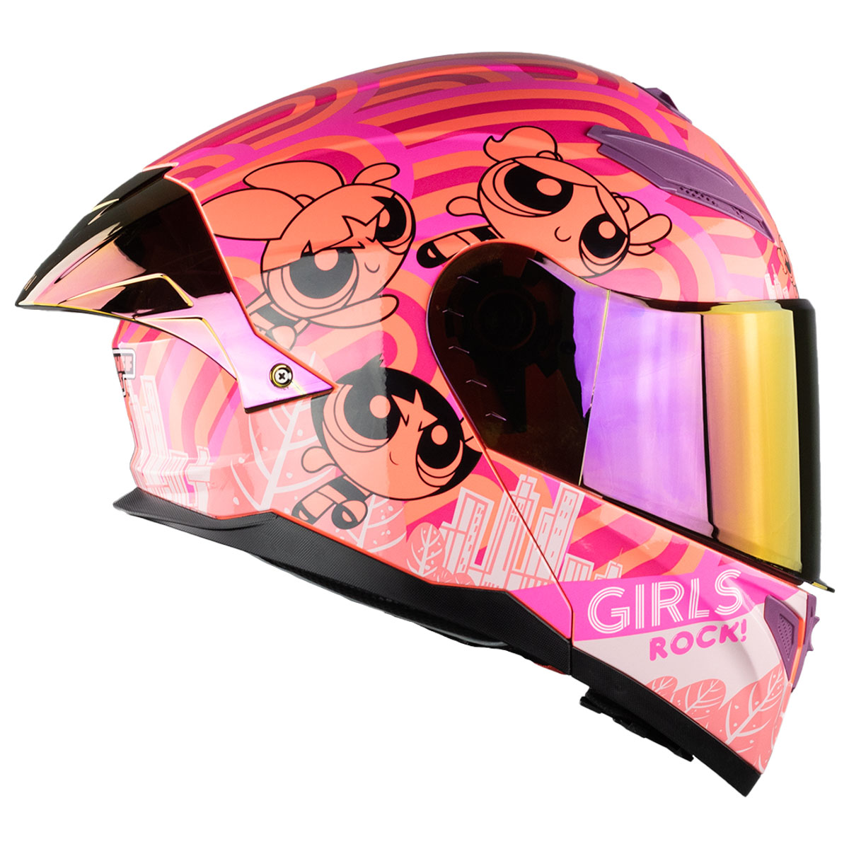 CASCO ABATIBLE STARK CN CHICAS SUPERPODEROSAS ROSA image number null