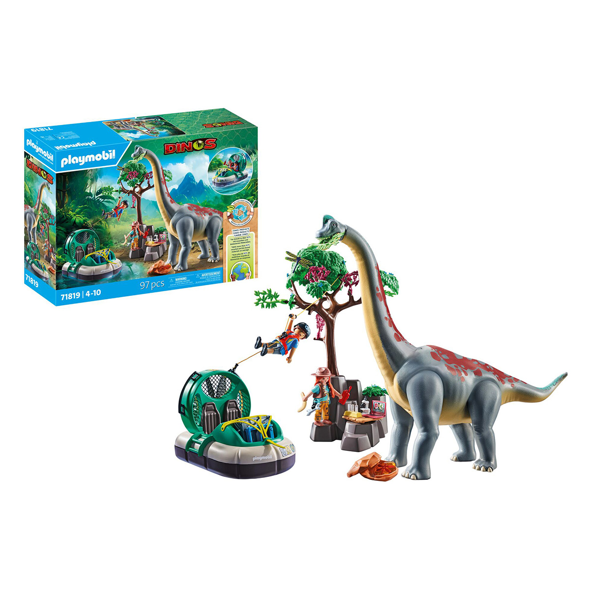 Braquiosaurio Con Aerodeslizador Playmobil image number null