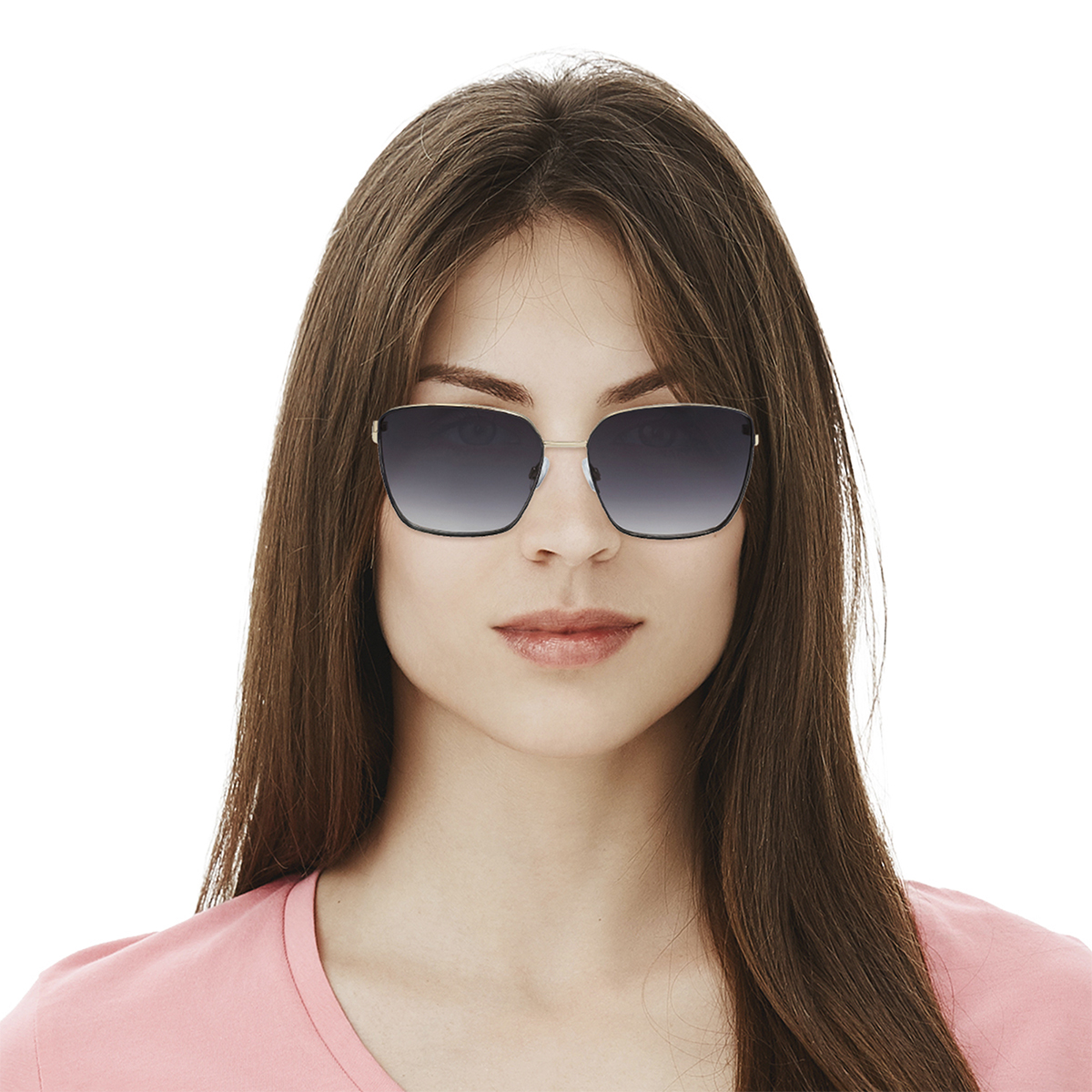 Lentes de Sol cuadrados metal dorado-negro Emanuel Ungaro image number null