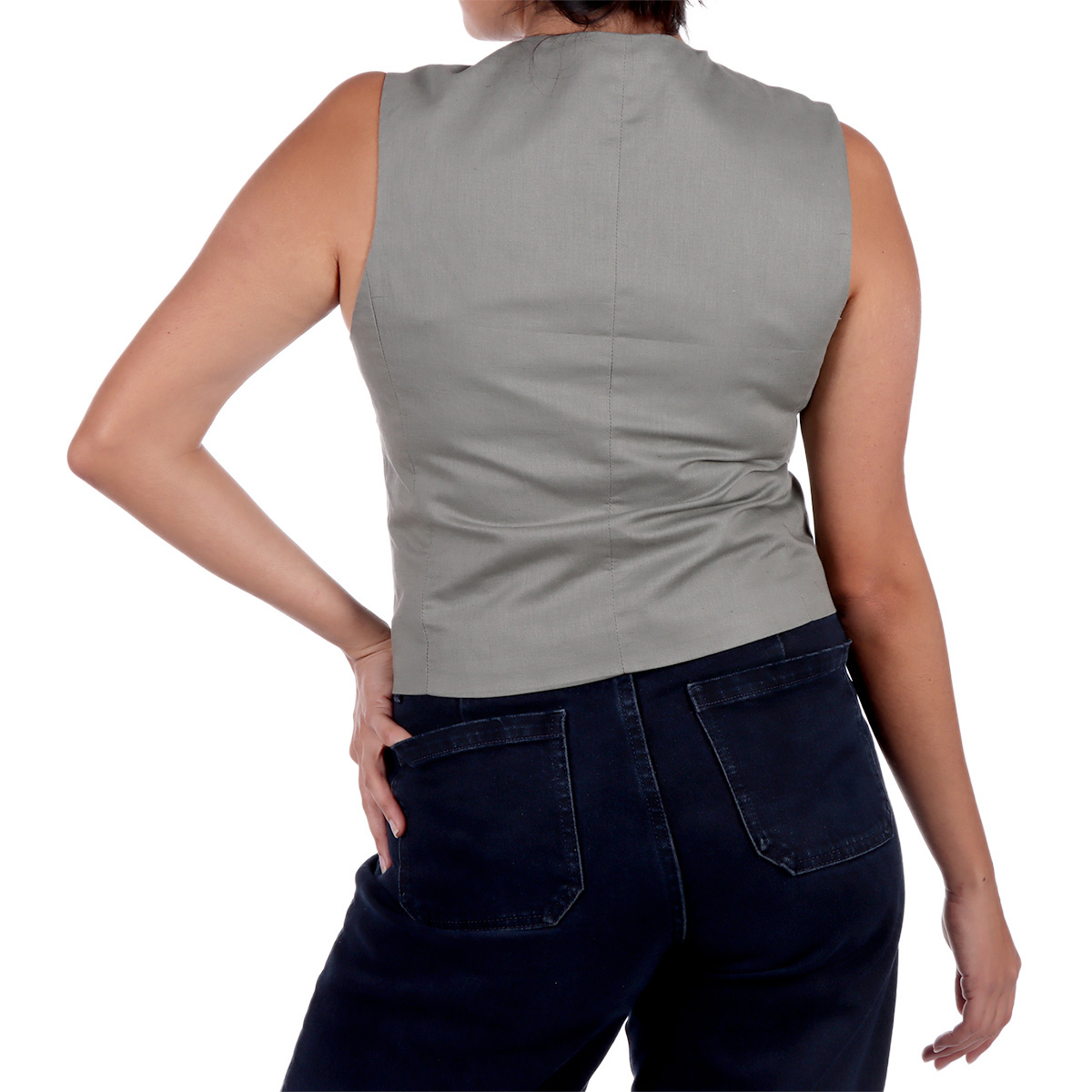Chaleco Lino Algod&oacute;n con Botones Arqueology para Mujer image number null