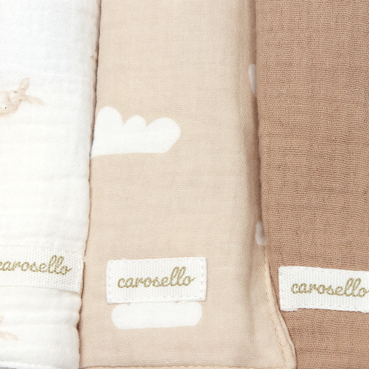 Pack 3 Toallitas Faciales Muselina CAROSELLO para Beb&eacute; image number null