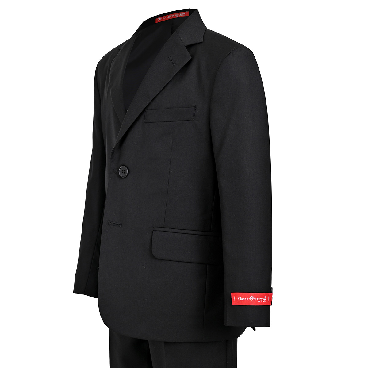Traje Para Ni&ntilde;o De Vestir Color Liso Negro Oscar Collection image number null