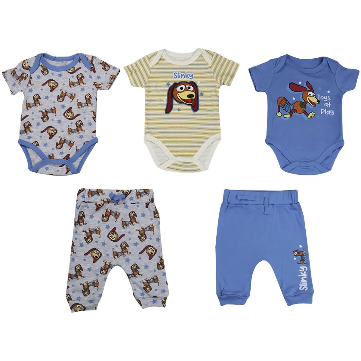 Conjunto de Pa&ntilde;alero con Dise&ntilde;o Toy Story Slinky 5 Piezas para Beb&eacute; Ni&ntilde;o image number null