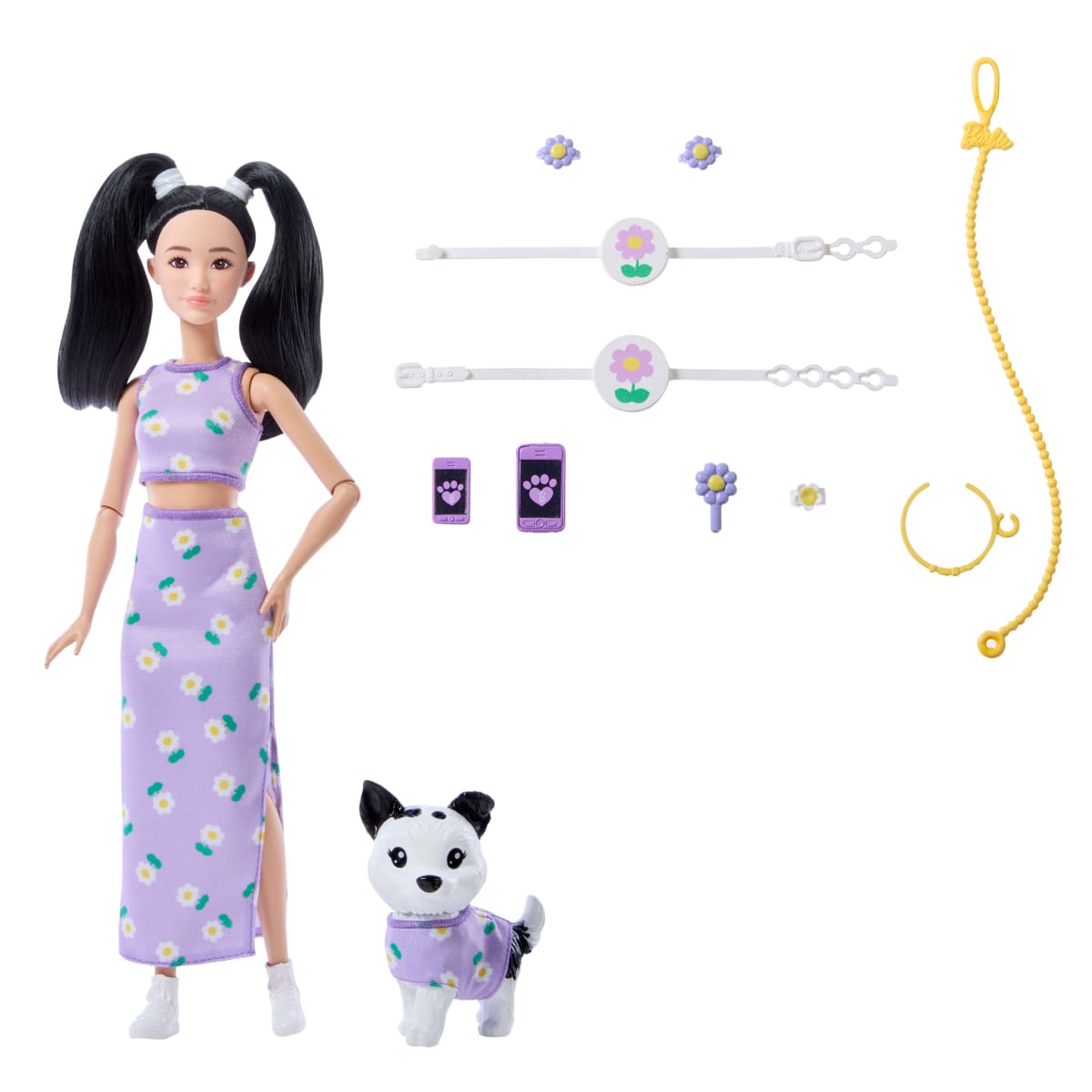 Barbie Fashion & Beauty Mu&ntilde;eca Looks Iguales Renee Y Perrito image number null