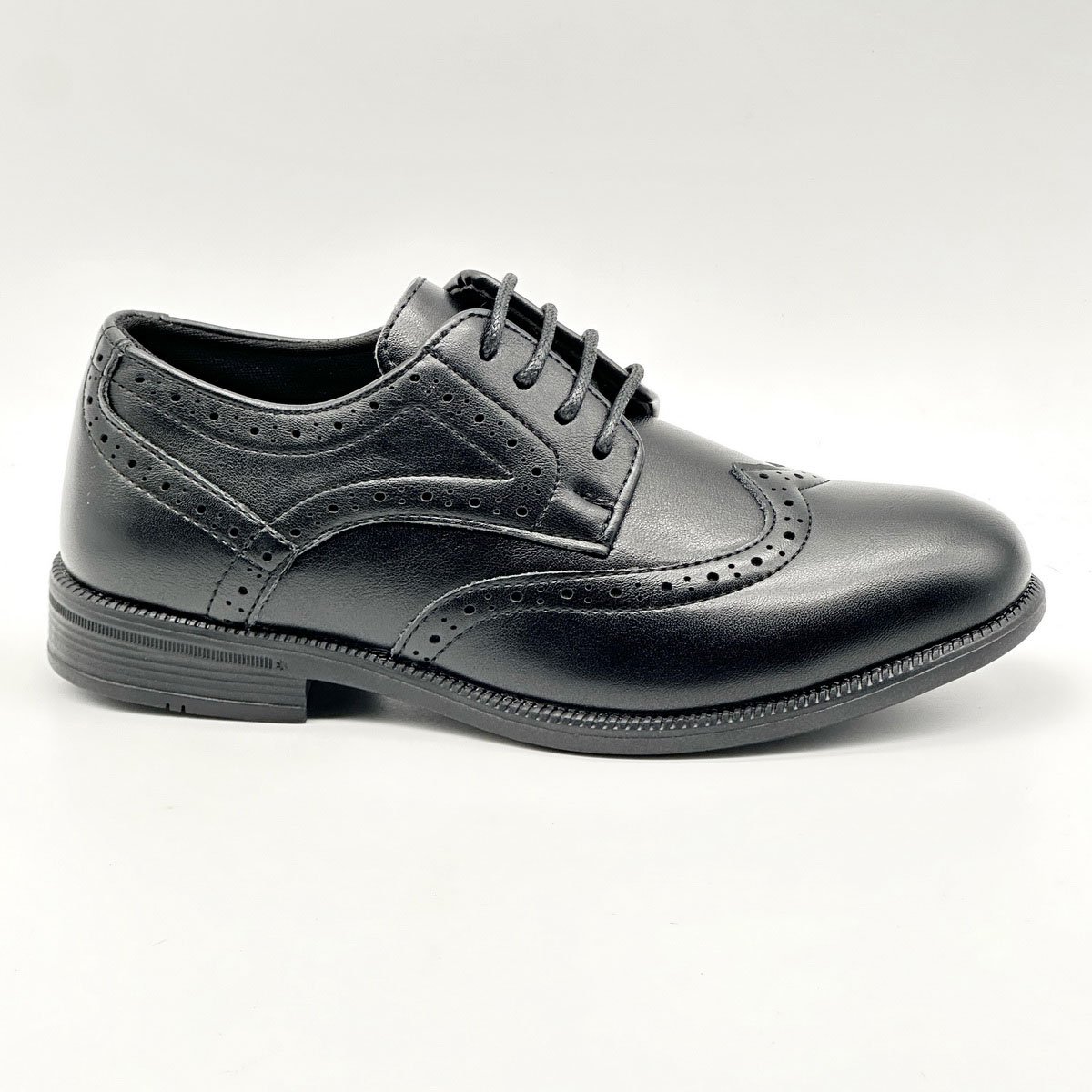 Zapato Oxford Brogue Minuttino Negro con Agujeta para Ni&ntilde;o image number null