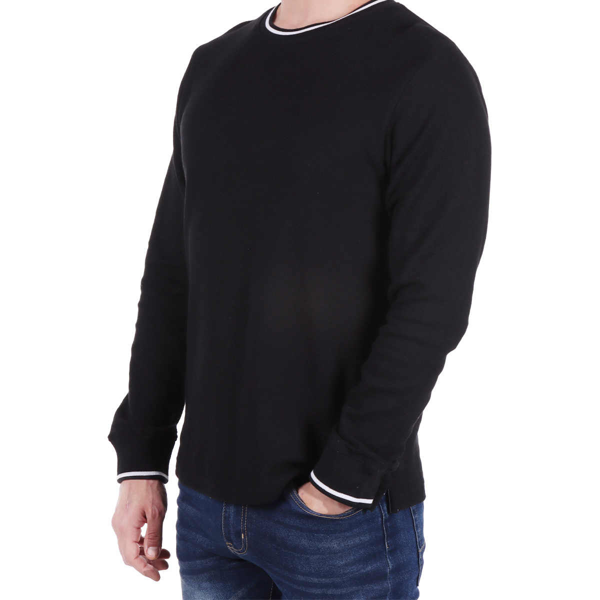 Playera Manga Larga Cuello Redondo Yongster para Hombre image number null