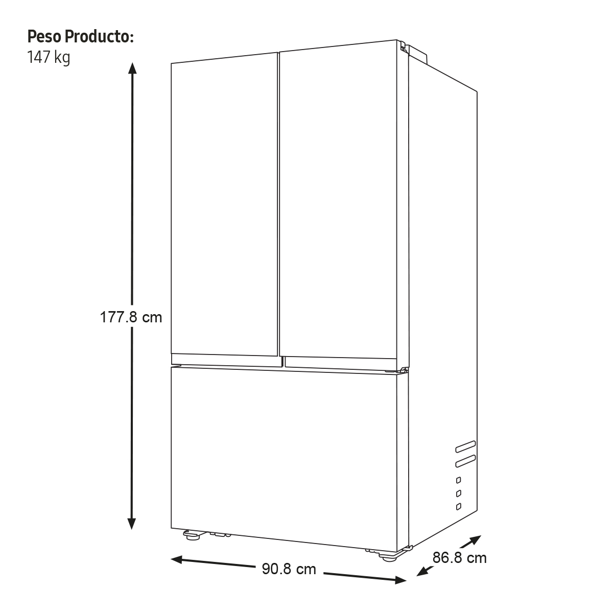 Refrigerador Bespoke Rf32cb532012em 3-Door 31.5 Ft Samsung image number null