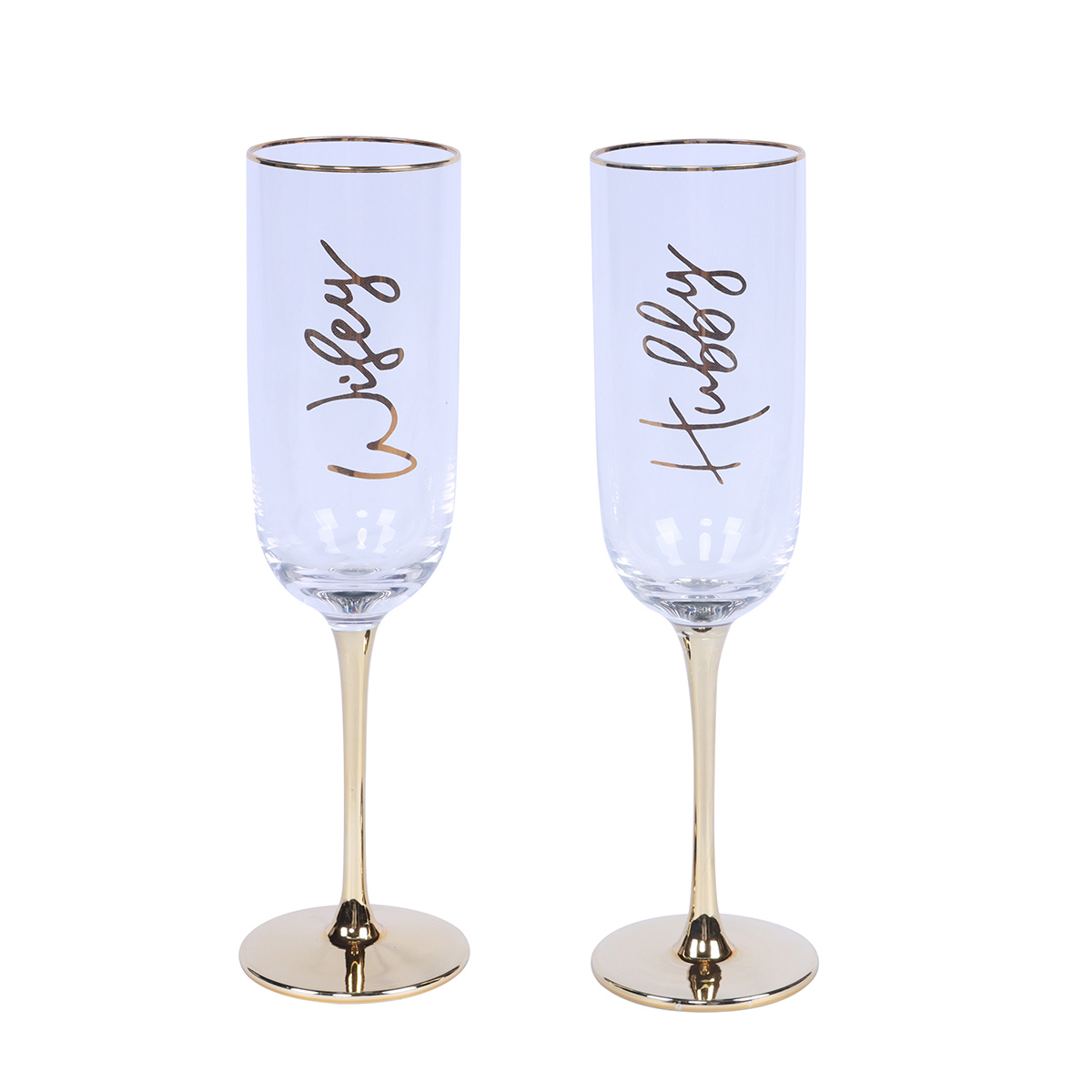 Set 2Pz Copa Champan Dorado 310 ml HOME&DETAILS image number null