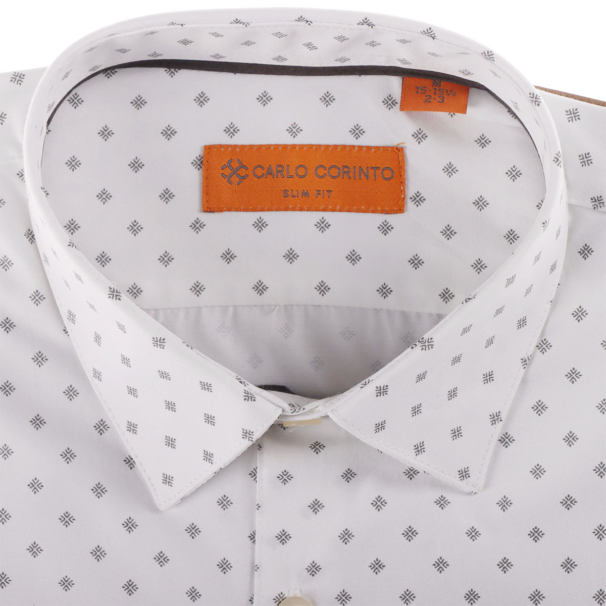 Camisa Slim Fit Estampada Formal Carlo Corinto para Hombre image number null