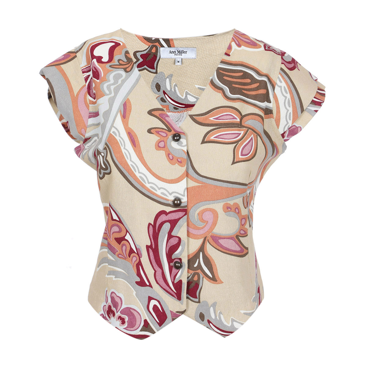 Blusa Con Botones Ann Miller Para Mujer Petite image number null