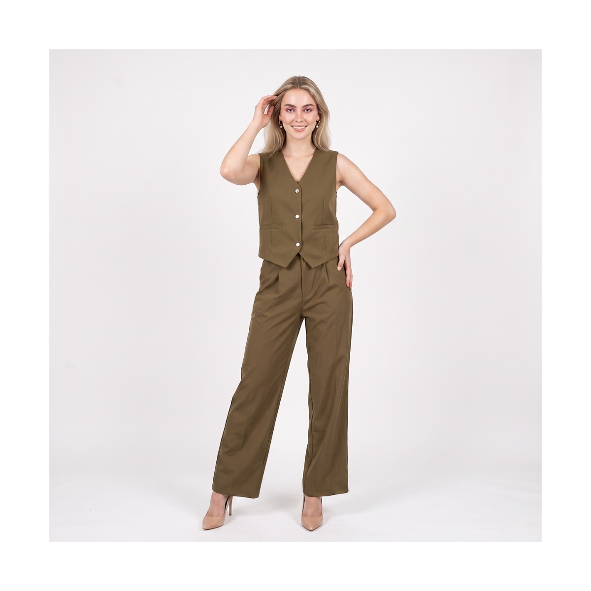 Set Cheleco Con Pantalon Studio Si para Mujer Junior image number null