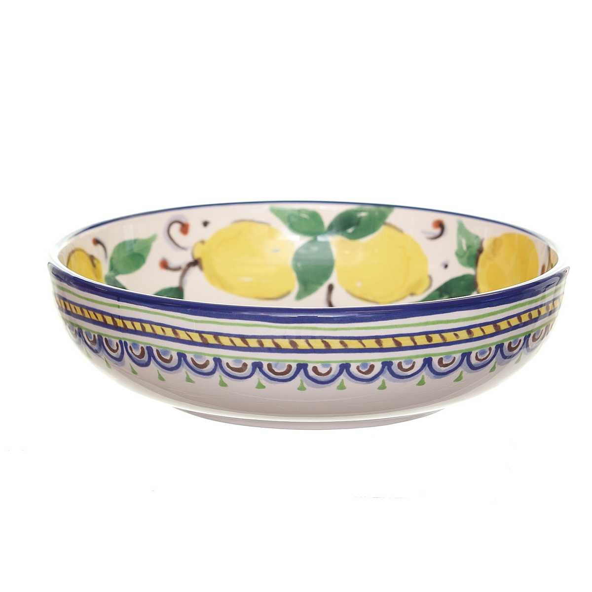 Bowl Lemons Folk VINTAGE HOME image number null