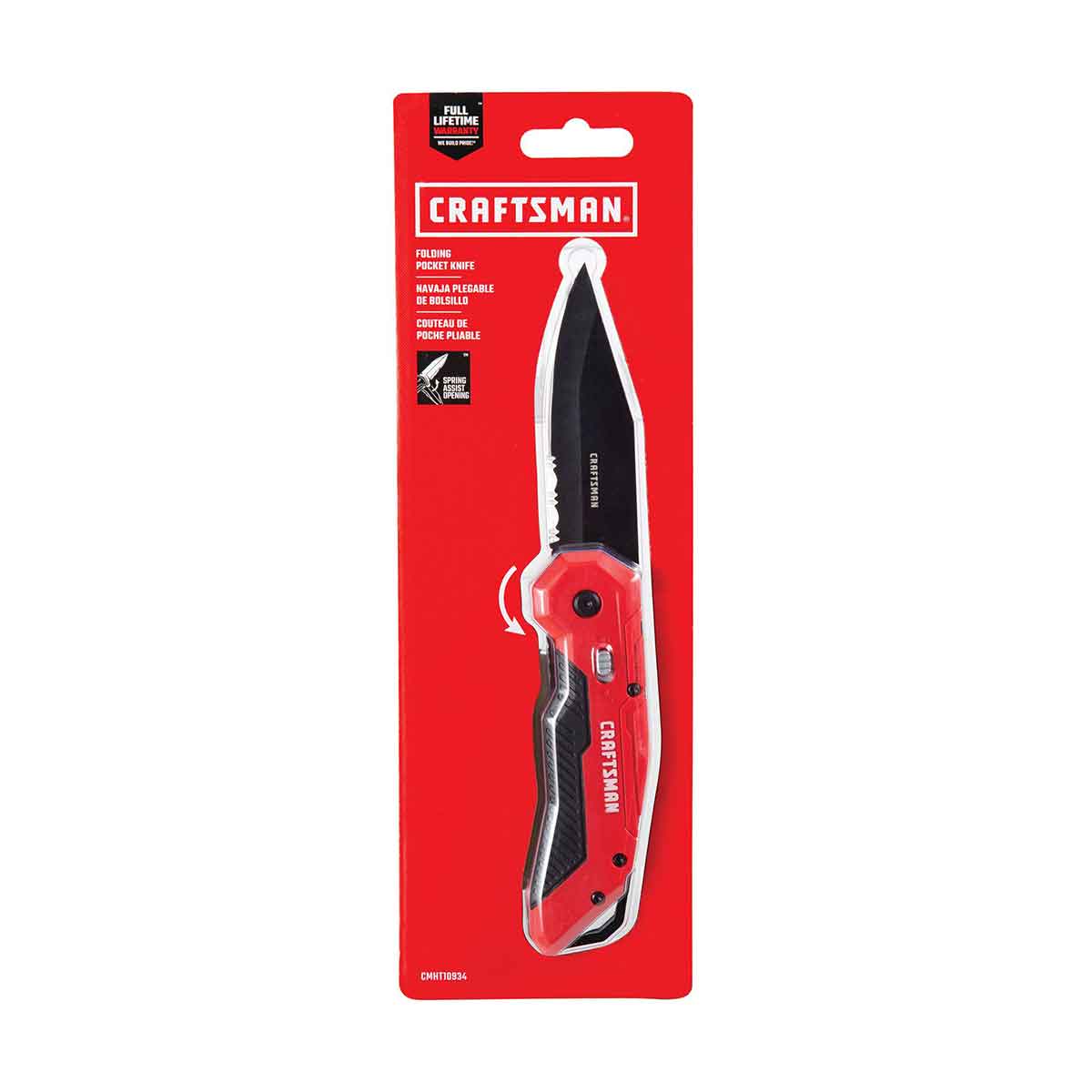 Navaja de Bolsillo Apertura R&aacute;pida con una Mano CMHT10934 Craftsman image number null
