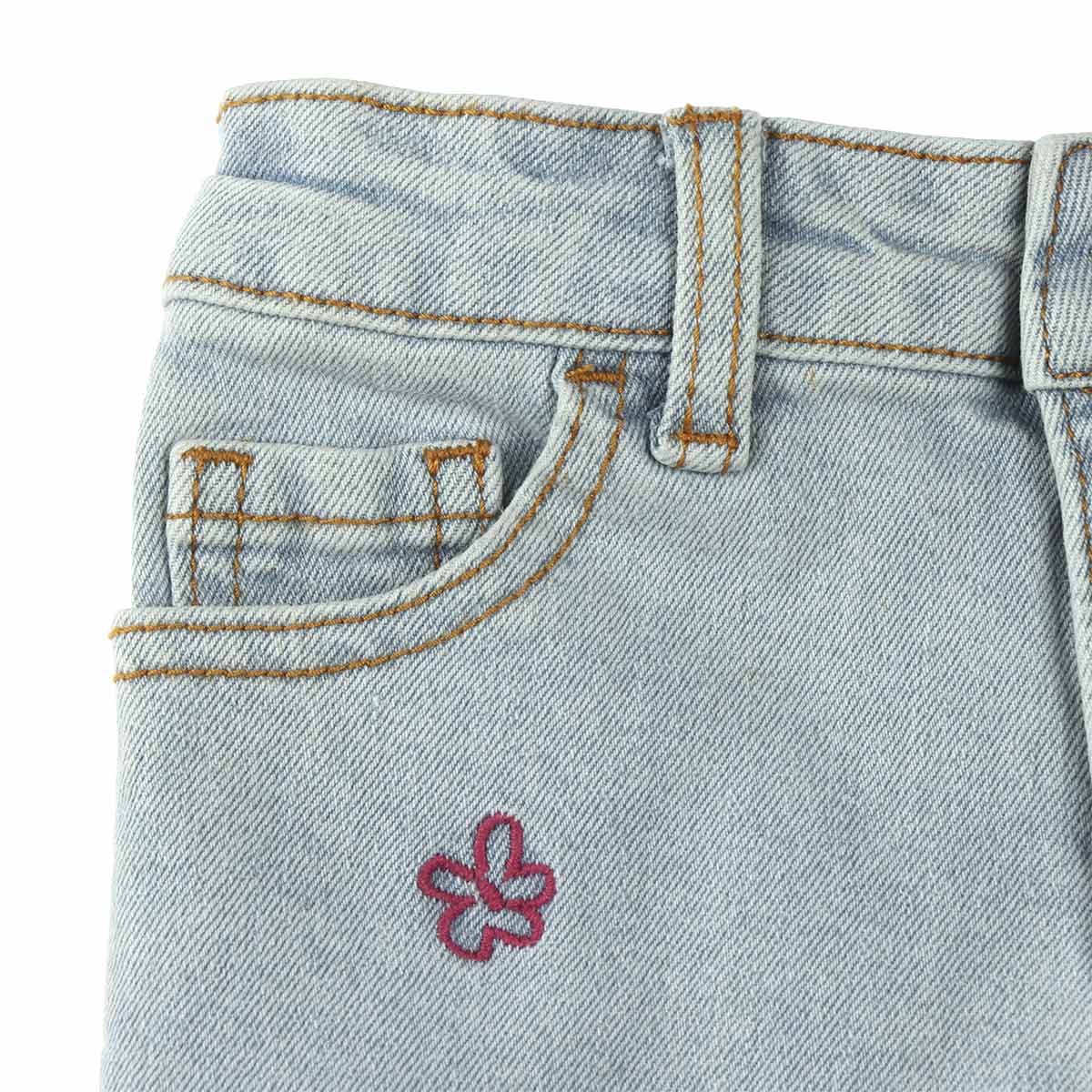 Short Denim Bordado Flores Bethaelizabetha Ni&ntilde;a Toddler image number null