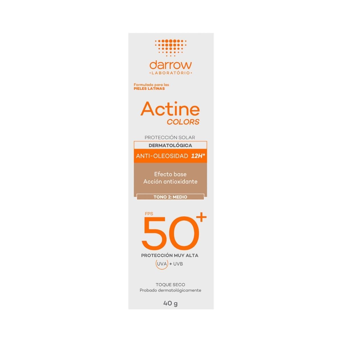 Actine Colors Protector Solar con Vitamina E Tono Medio image number null