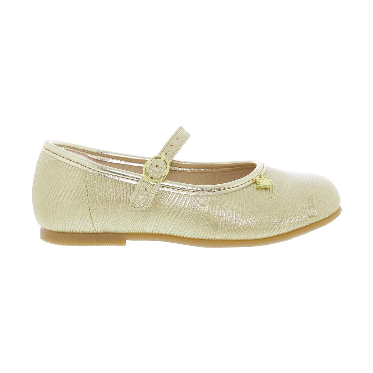 Zapato con Hebilla Molekinha Dorado Aplicaci&oacute;n para Ni&ntilde;a image number null