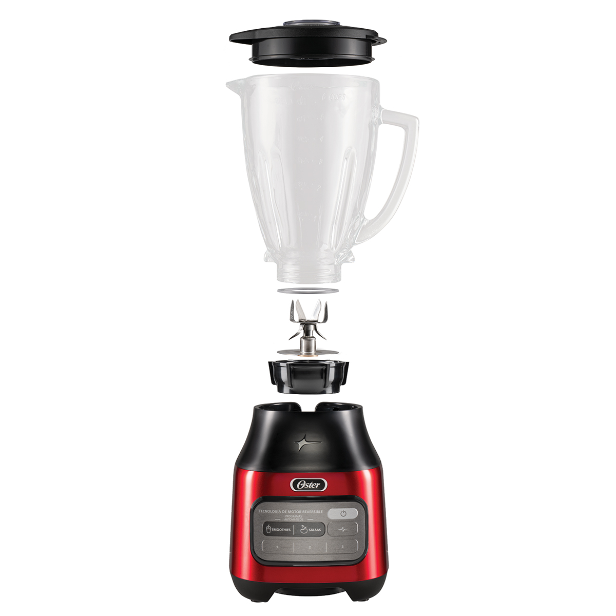 Licuadora Value Plus Reversa Roja 800w Oster image number null
