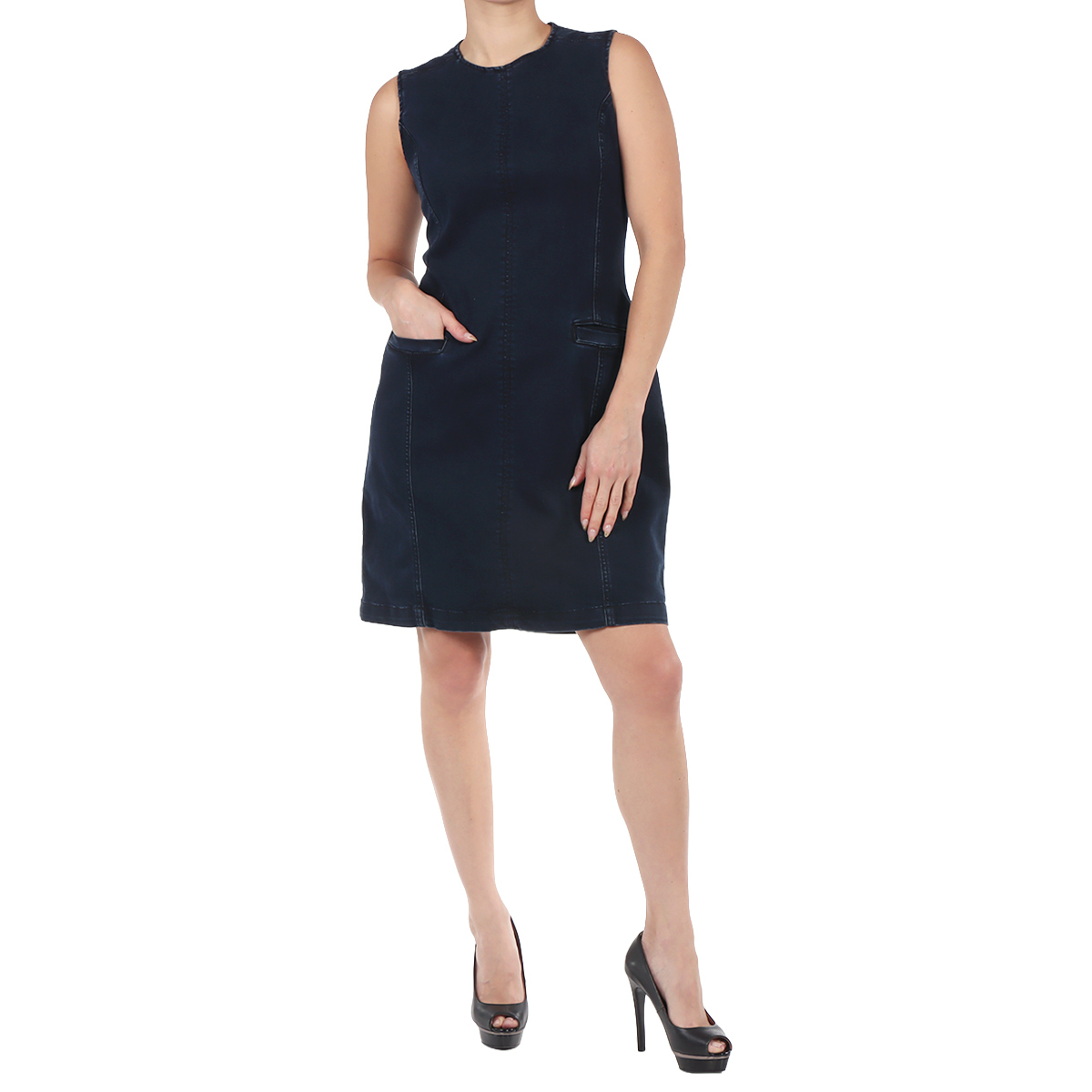 Vestido Denim Casual Cuello Redondo Pepe Jeans Mujer image number null