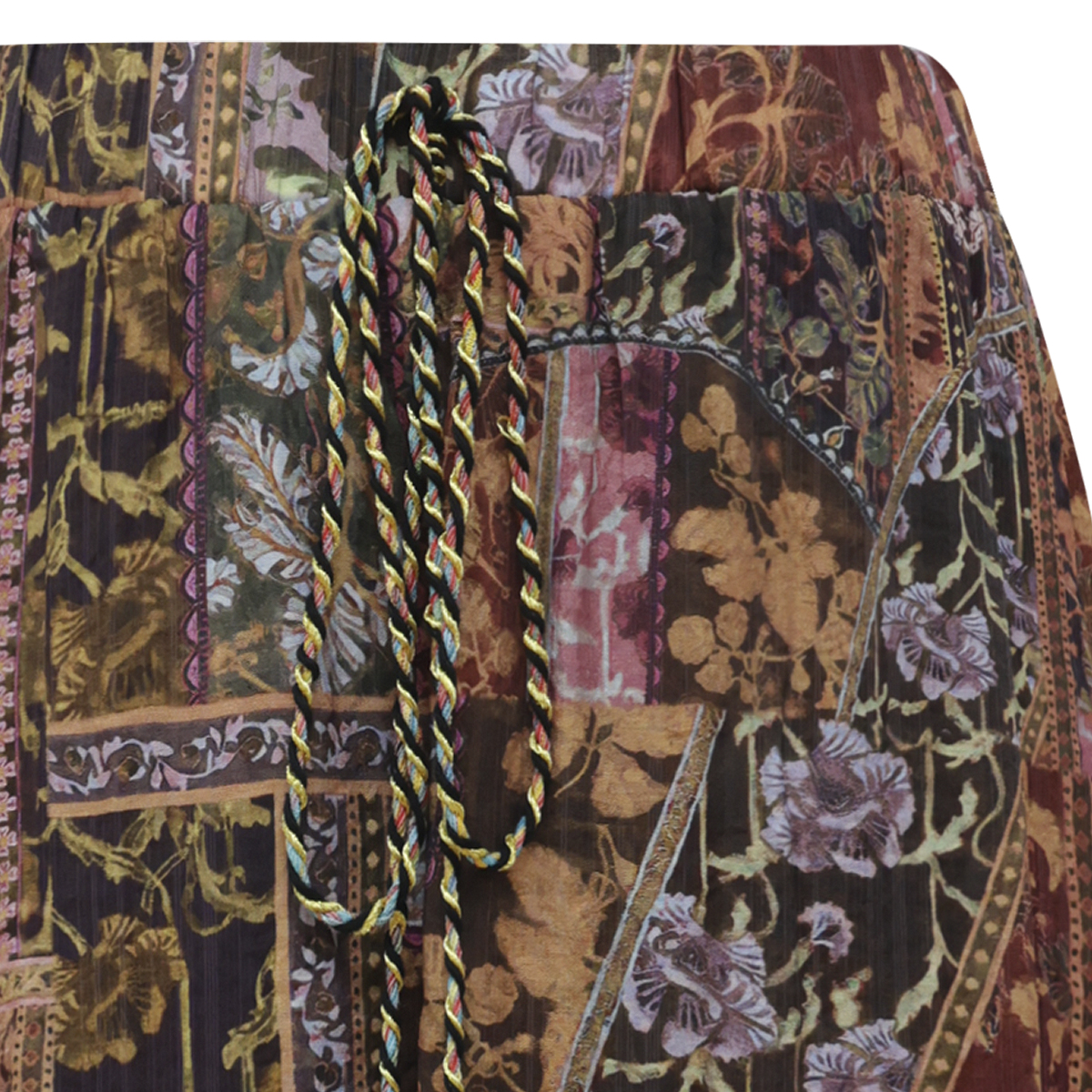 Falda maxi de estampado patchwork bohemio-chic para Mujer BASEL image number null