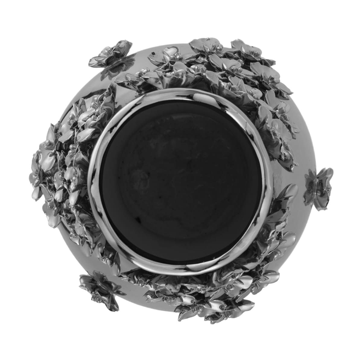 Vasija de Cer&aacute;mica Flower Silver Vintage Home image number null