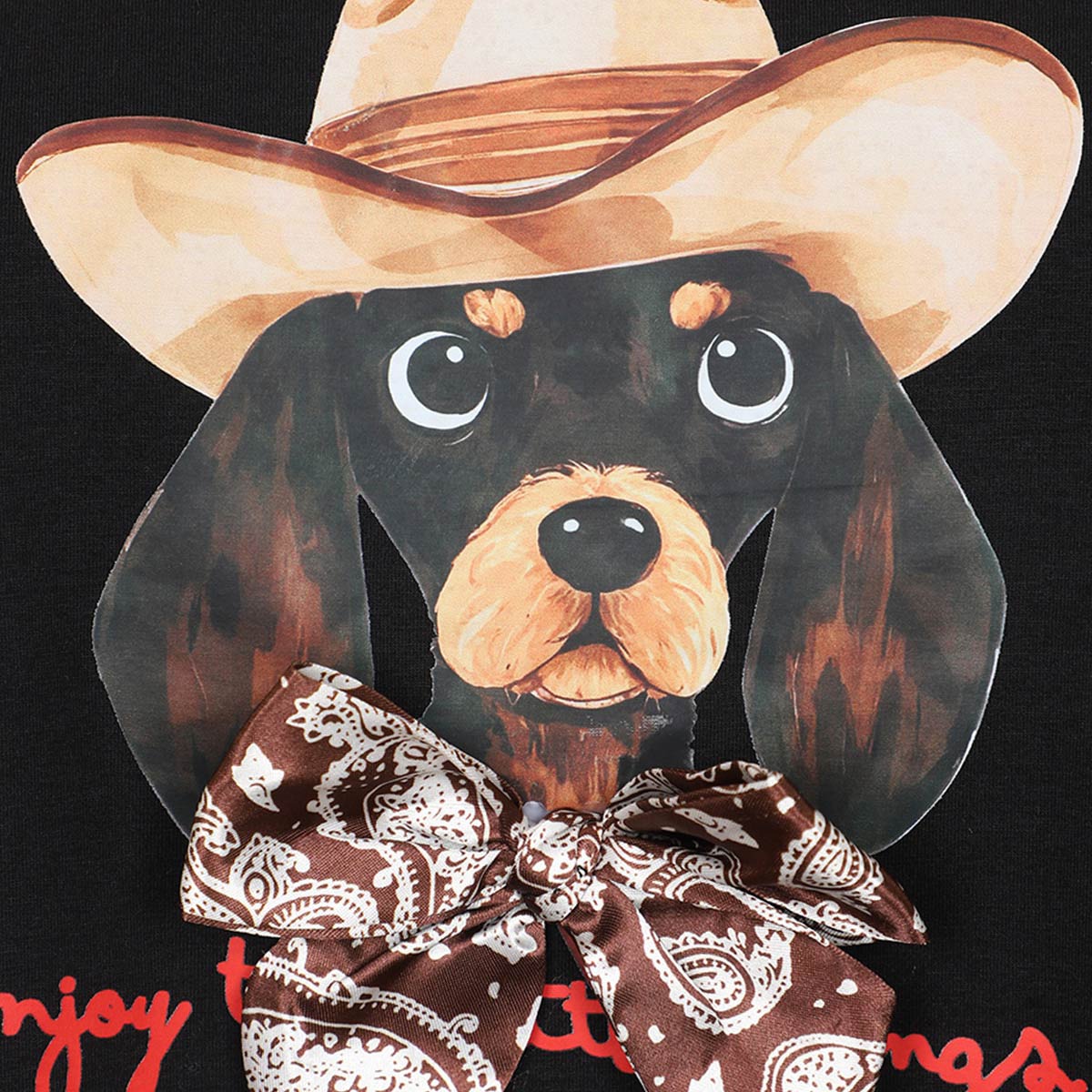 Playera Manga Corta Con Aplicaci&oacute;n De Mo&ntilde;o Studio Si  Para Mujer image number null