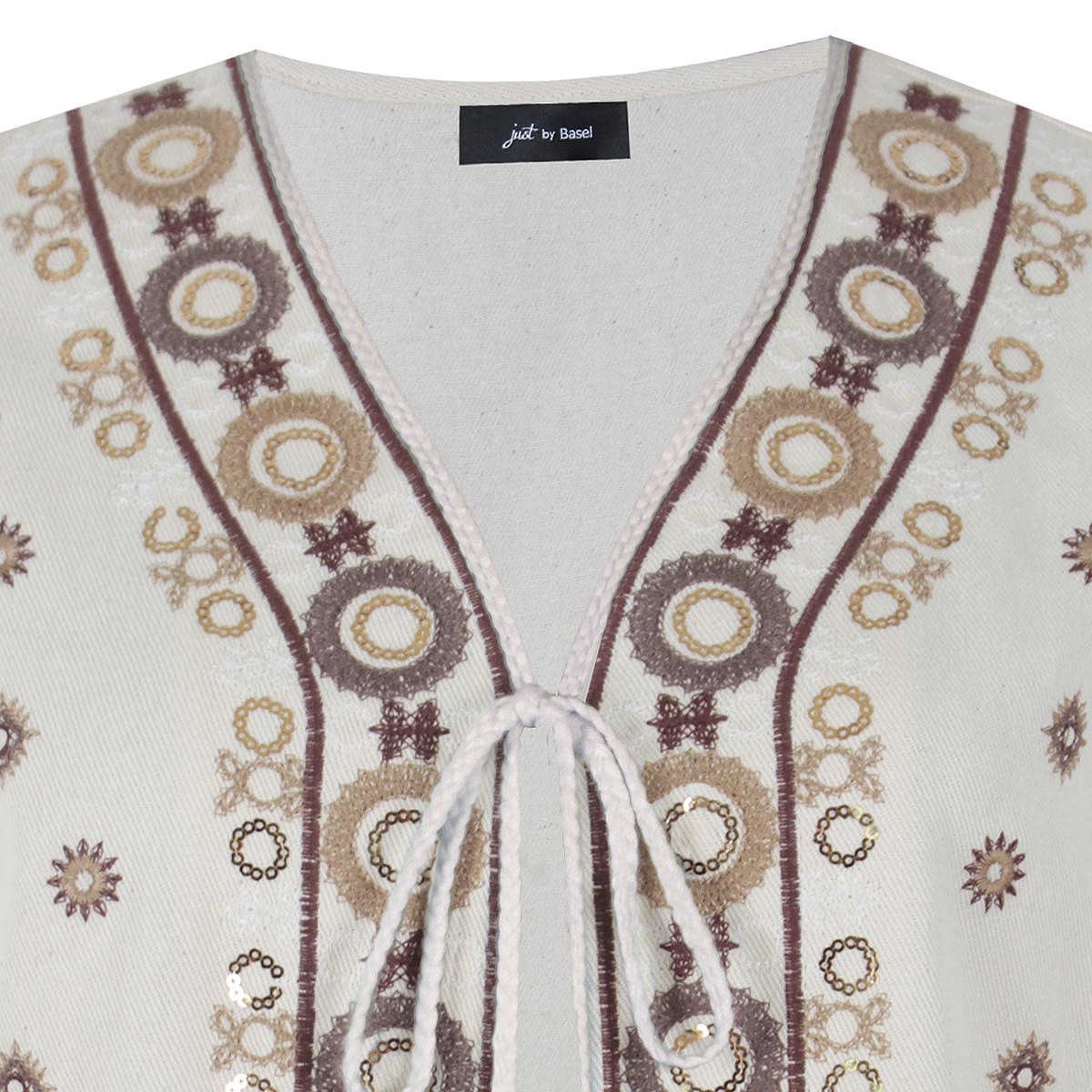 Chaleco con Bordados para Mujer Petite Just By Basel image number null